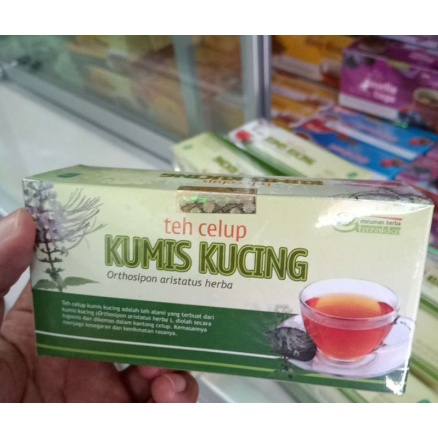 Teh KUMIS KUCING Kemasan Teh Celup ISI 20 Kantong obat untuk batu ginjal dan saluran kemih Asli ORIGINAL HALAL MUI BPOM