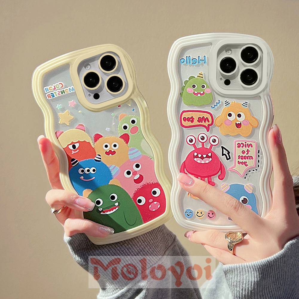 Soft Case Motif Kartun Monster Kecil Untuk IPhone 11 14 13 12 Pro MAX 7 8 14 6 6s Plus 14 Plus 7 Plus XR X XS MAX SE 2020