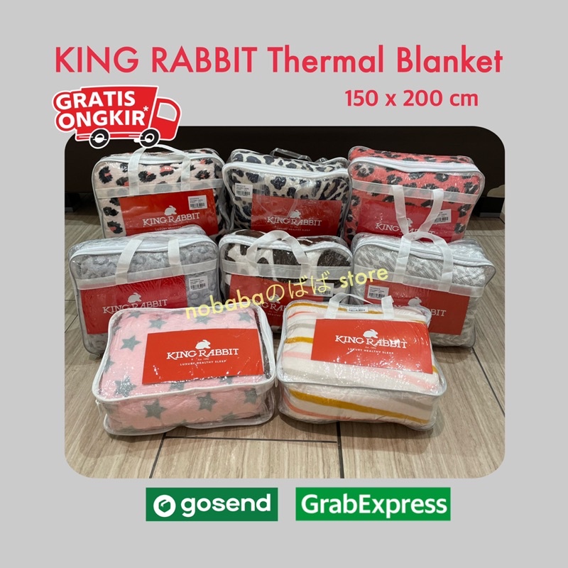 READY STOCK KING RABBIT Thermal Blanket Selimut Bulu Dewasa Anak Halus Lembut Premium Elegan 150x200