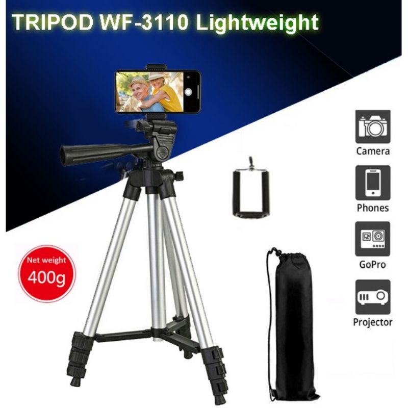 Tripod 3110 Holder U Kaki Stabilizer 1 Meter Original