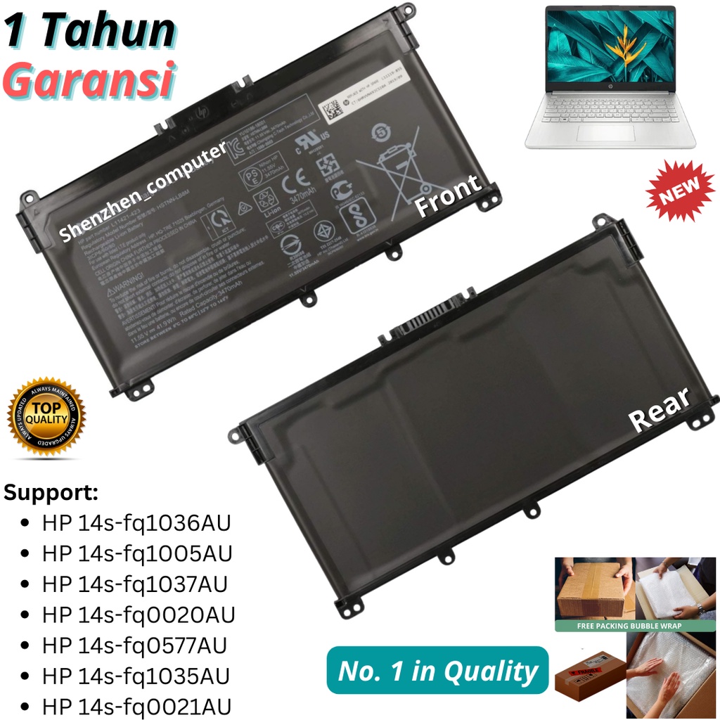Baterai laptop HP 14s-fq1036au fq1005au fq1037au fq0020au fq0577au fq1035au fq0021au new high qualit