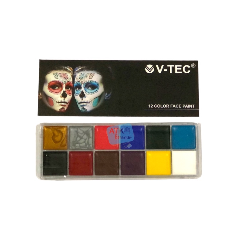 

Face Painting 12 Color V-Tec #1912V / Face Paint 12 Warna Vtec Cat Untuk Wajah – SHABQ