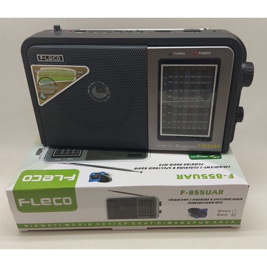 TERLARIS RADIO KLASIK PORTABLE FLECO JADUL 3/4/5/8/11 BAND FM - AM -SW AC/DC F-502/ F-1698/ F-855UAR/ F-078BT/ F-9951B ANTIK