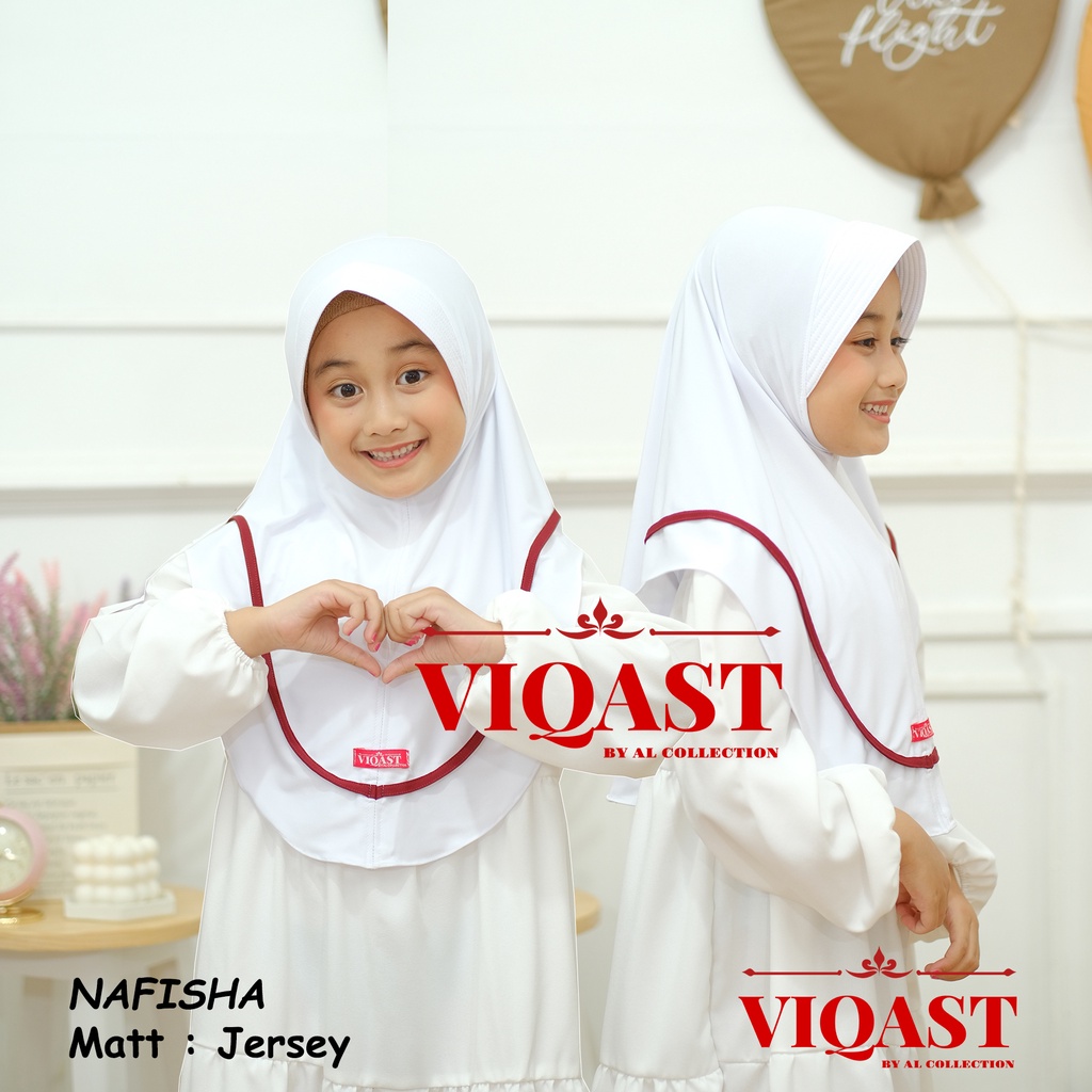 Jilbab Anak Bergo Pet NAFISHA Usia 3-7 Tahun Original Viqast