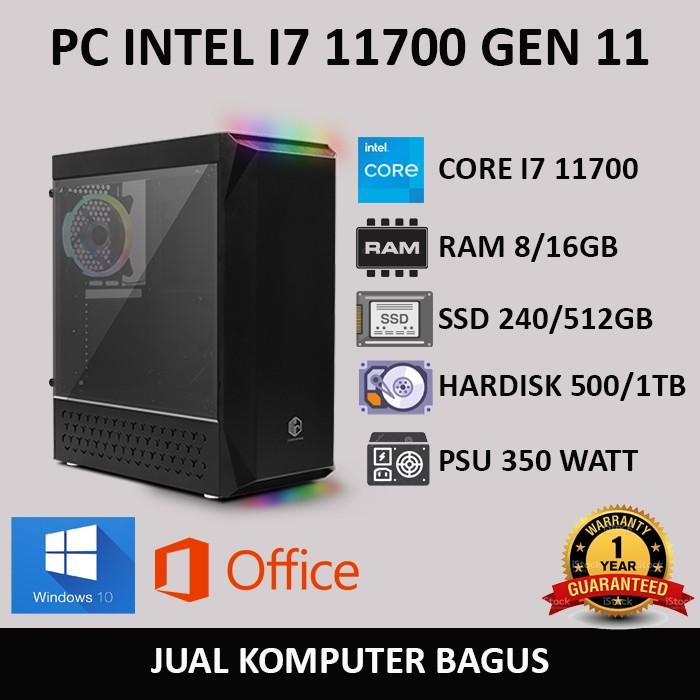 Komputer Core i7 11700 Gen-11 Ram 16Gb SSD 256GB