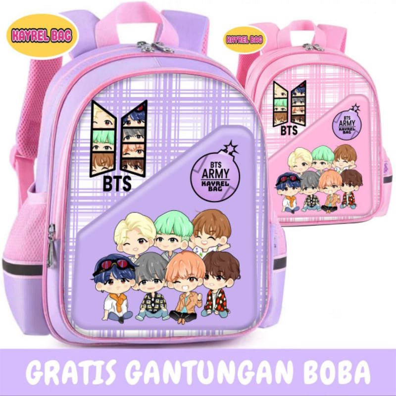 tas anak sekolah tas sekolah anak sekolah perempuan tas ransel anak gambar BTS tas anak-anak