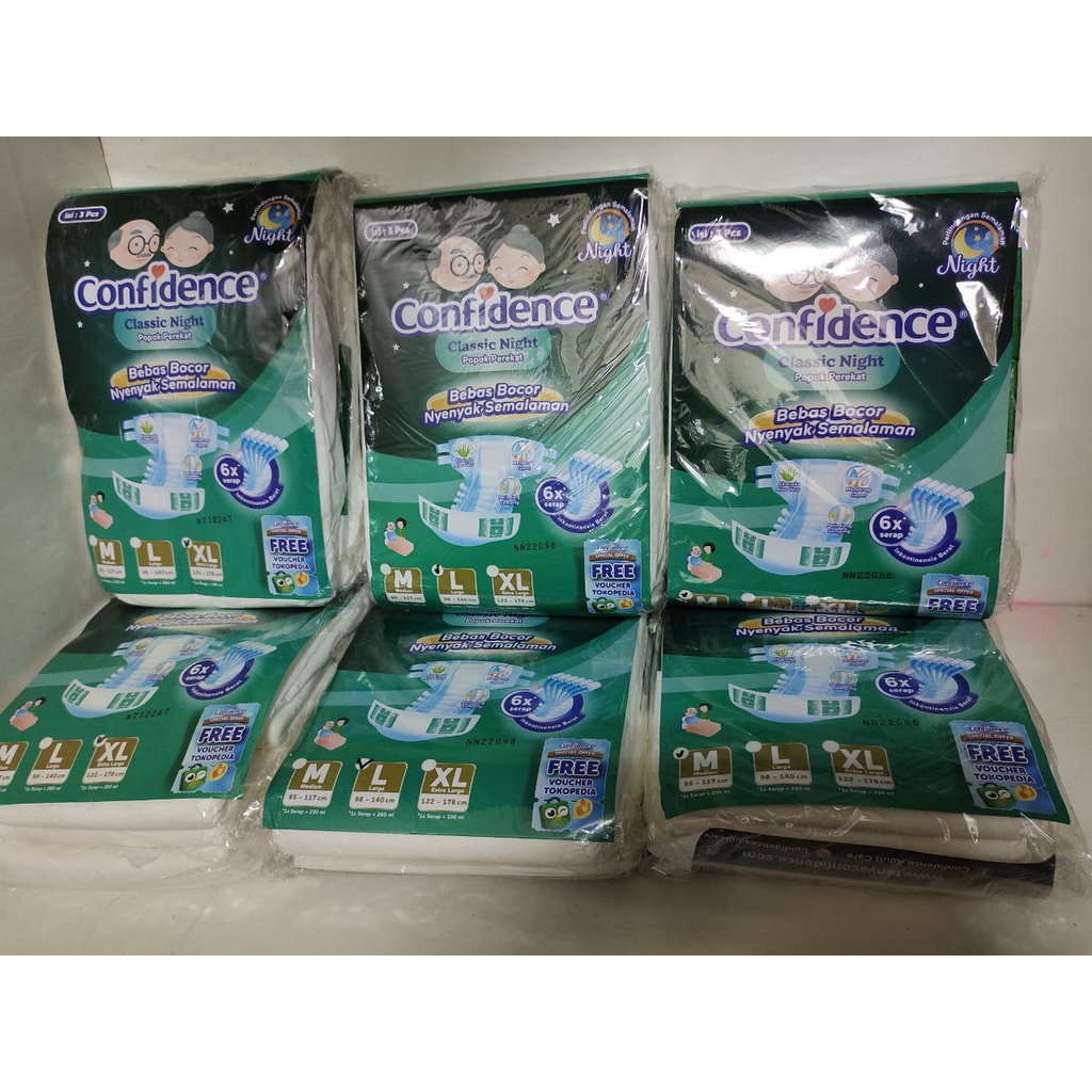 Original POPOK DEWASA CONFIDENCE Exp Baru