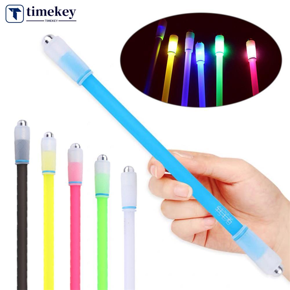 Timekey 1PC Pulpen Gaming Kreatif Dengan Lampu LED Warnawarni Untuk Stationery Pelajar I4Z1