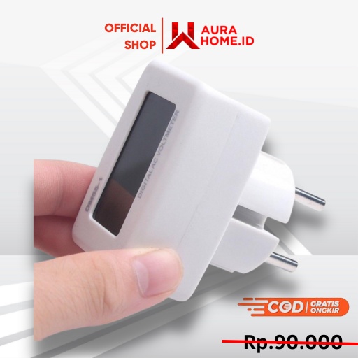Voltmeter Digital AC EU Plug 110-300V / Alat Cek Tes Voltmeter Volt Tester Dinding Pengukur Ukur Tes