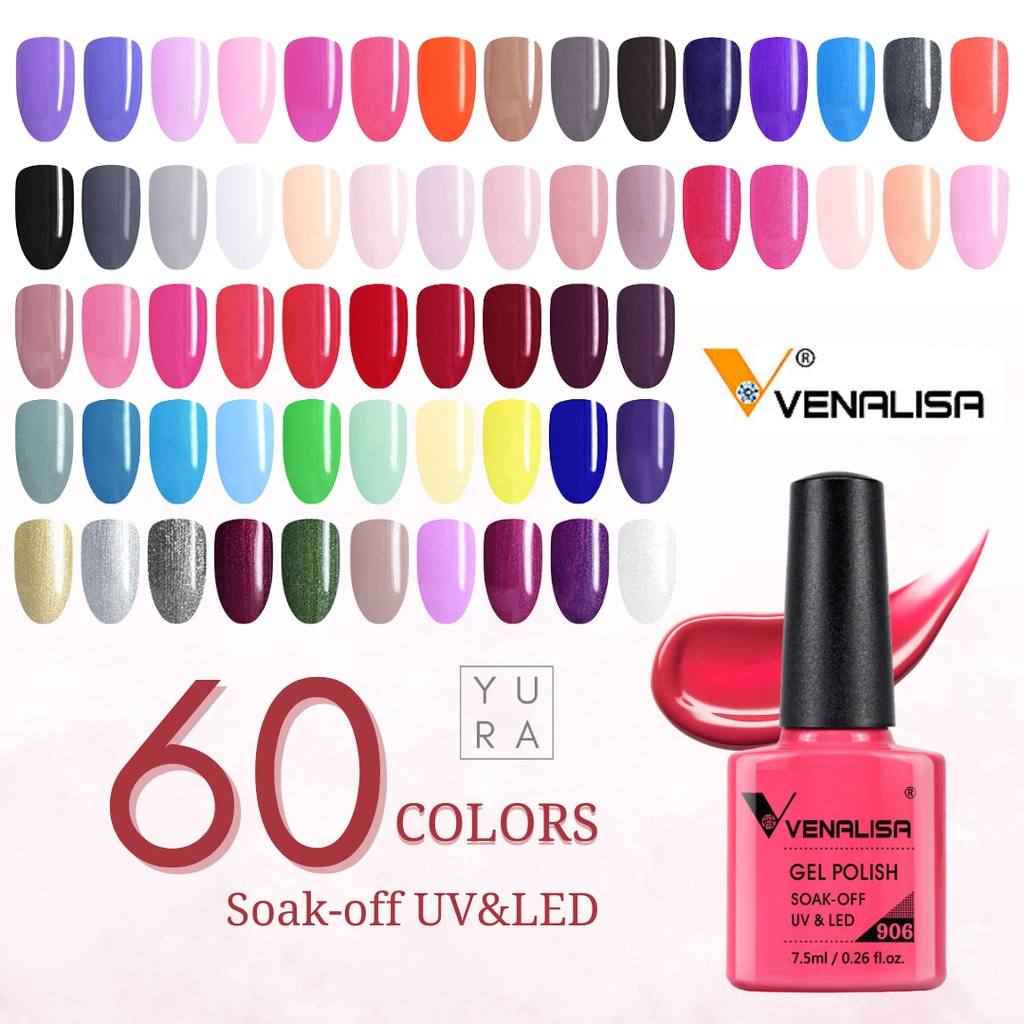 Venalisa Kutek Gel Nail Polish UV LED 60 warna No. 901-930