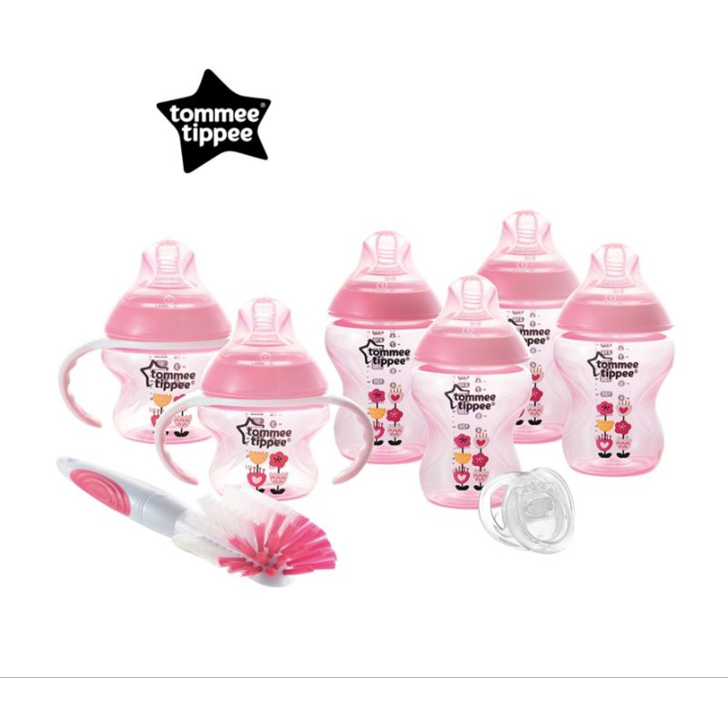 ORIGINAL Botol Susu Empeng Tommee Tippee Sikat Botol Gagang / Newborn Starter Set Baby Bottle Tommee