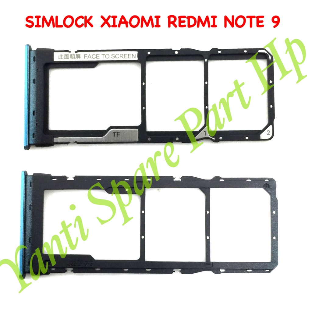 Simtray Sim Lock Xiaomi Redmi Note 9 Original Terlaris New