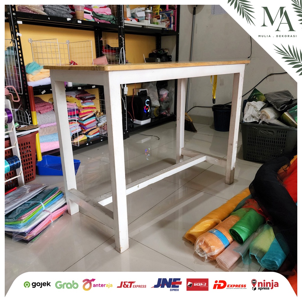 Kain Set Hordeng Skirting Abutai Taplak Meja Dekorasi Pesta Kolong Dapur Modern Minimalis