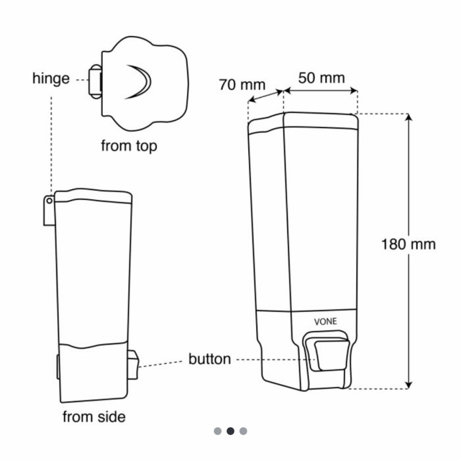 Tempat Sabun Shampo Cair Tempel Dinding Soap Dispenser 900-H-1 Single