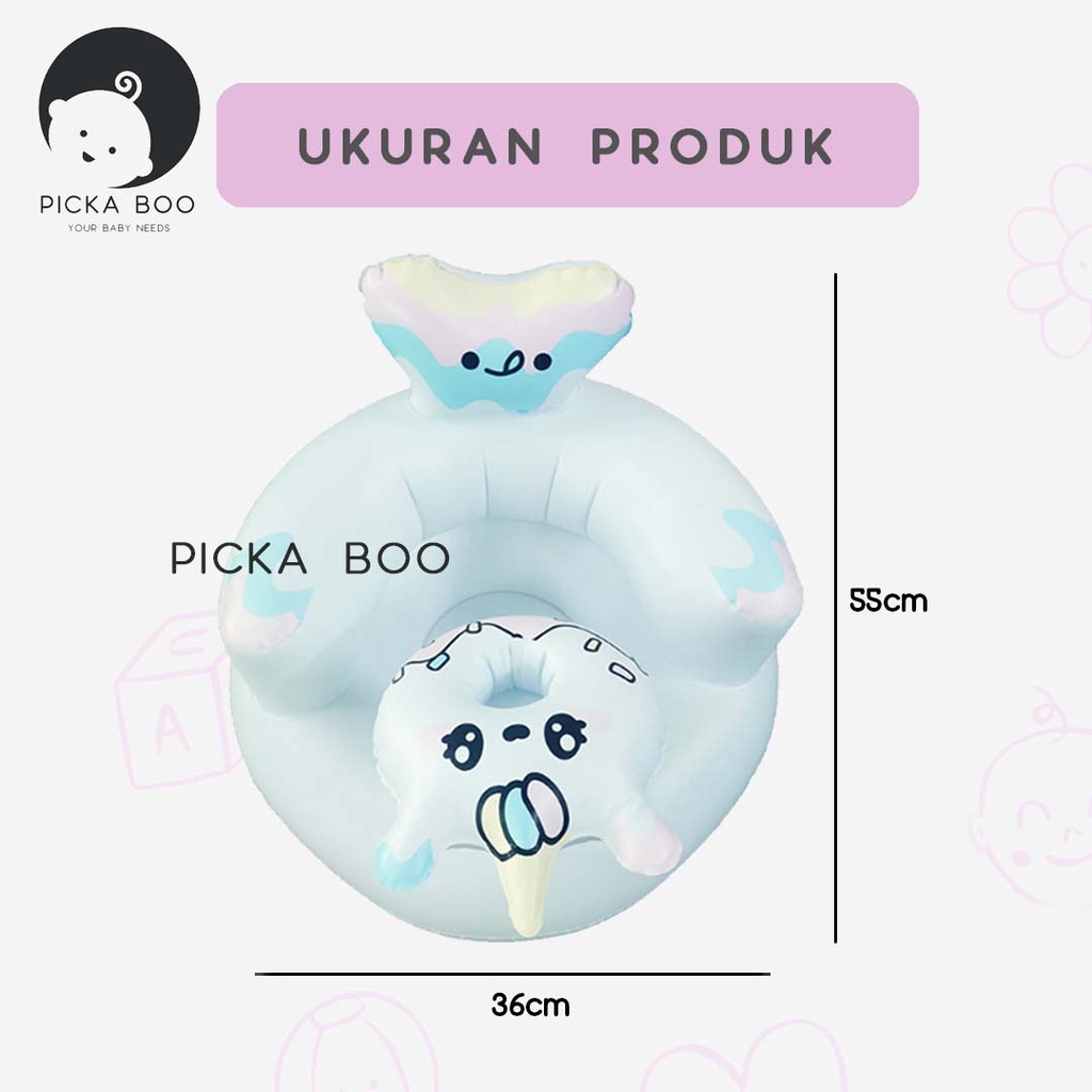 PICKA BOO Sofa Tiup Kursi Pompa Bayi Sofa Belajar Duduk Bahan PVC