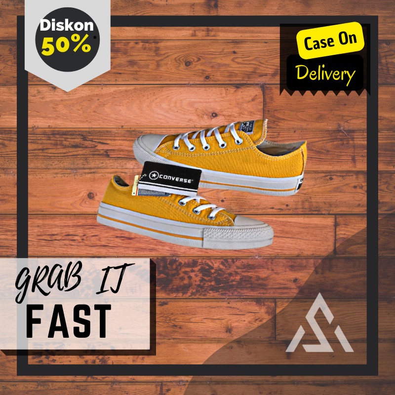 CONVERSE ALL STAR CT CLASSIC LOW OX KUNING YELLOW SEPATU PRIA WANITA SNEAKERS KASUAL CASUAL SEKOLAH 