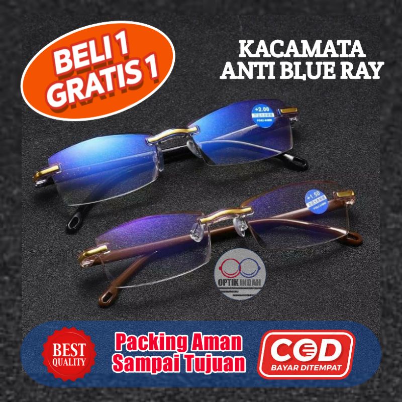 kacamata baca plus progresif anti radiasi hp komputer blueray pria wanita anak cowok kaca mata kecam