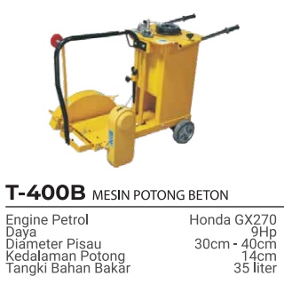 Mesin Pemotong Aspal Beton T400B MODERN / Aspal Concrete Cutter Cutting 400B - Mesin Potong Beton Aspal Jalan MODERN