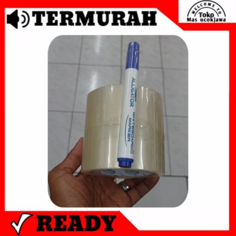 

Lakban bening 2 inch (2Lakban+1spidol)