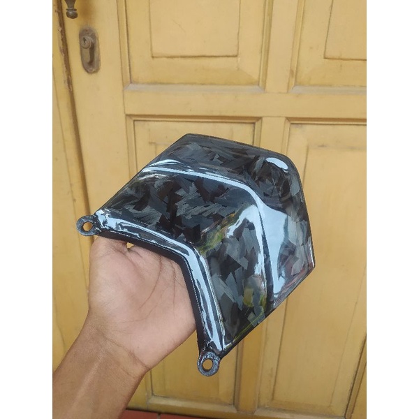 Ducktail sambungan body aerox old carbon diamond cut