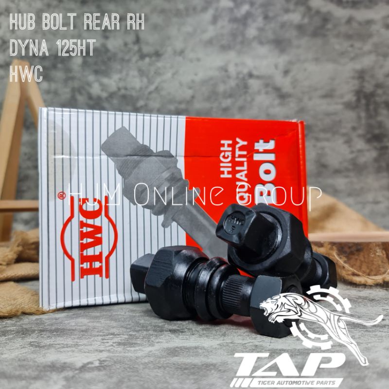 HUB BOLT REAR RH - BAUT RODA BELAKANG KANAN RINO 14B DYNA 125HT 130HT