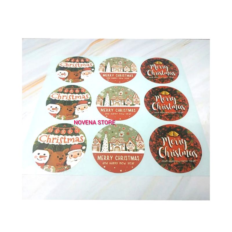 

STIKER NATAL STICKER LABEL HIASAN BOX KOTAK DUS HAMPERS MERRY CHRISTMAS-X'MAS2216