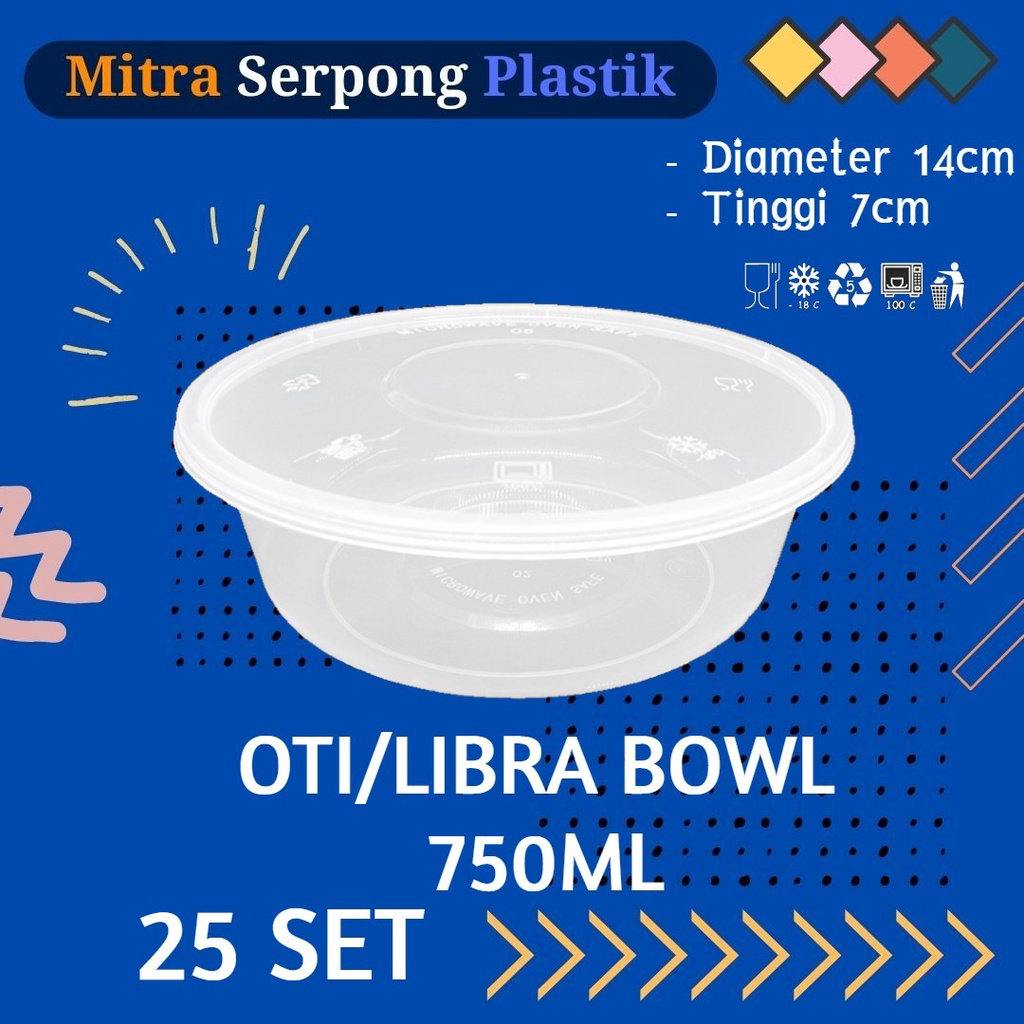 MSP ~ THINWALL VICTORY/OTI/KCS/LIBRA BOWL 750ML ISI 25 SET