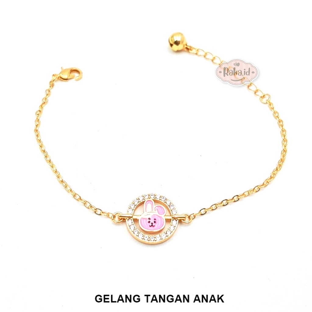 Gelang Tangan Anak Rantai Motif Kepala Bulat Cooky BT21 BTS Perhiasan Anak 1175