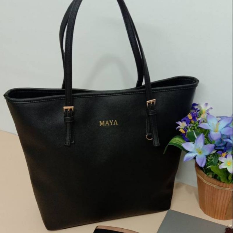 KUSHI BAG BLACK/INITIAL BAG