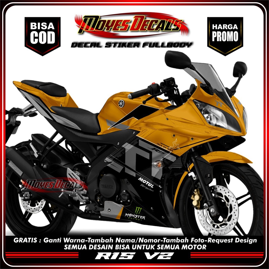 Decal Stiker Motor R15 V2 Fullbody Variasi Stiker R15 V2  Fullbody Decal Stiker Fullbody Motor R15 V