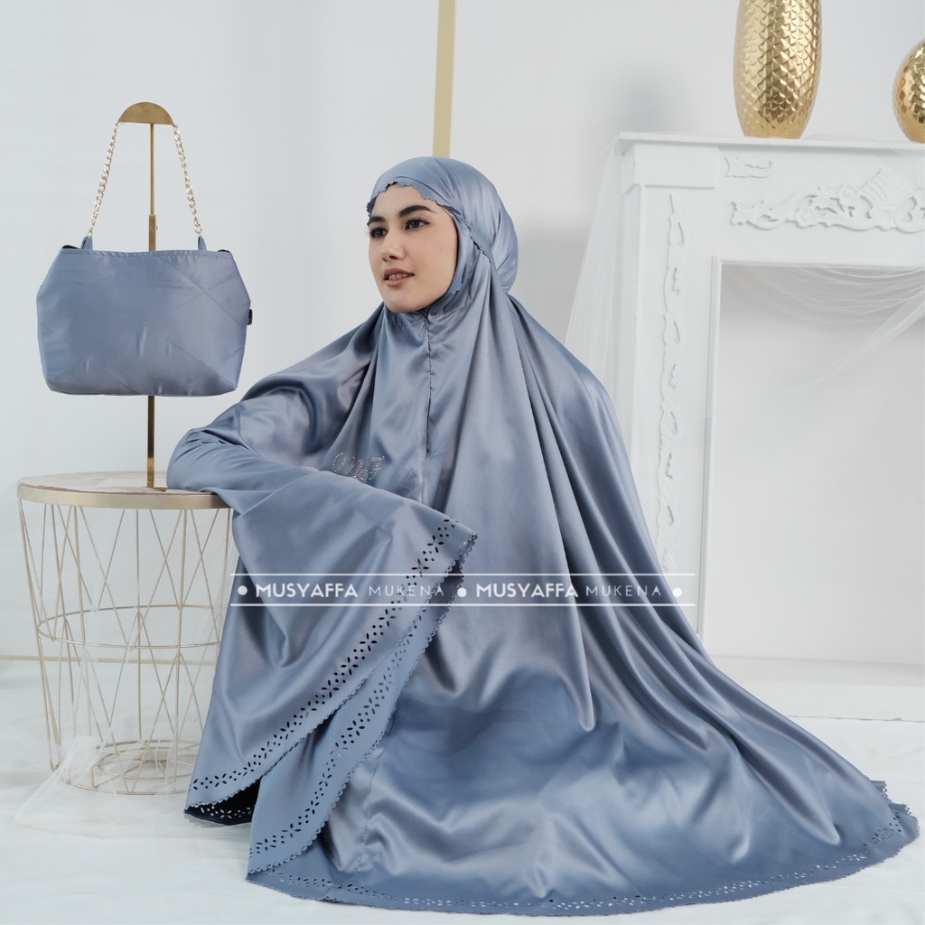 Mukena Dewasa Silky Daily Lasercut 2in1 Aliza series