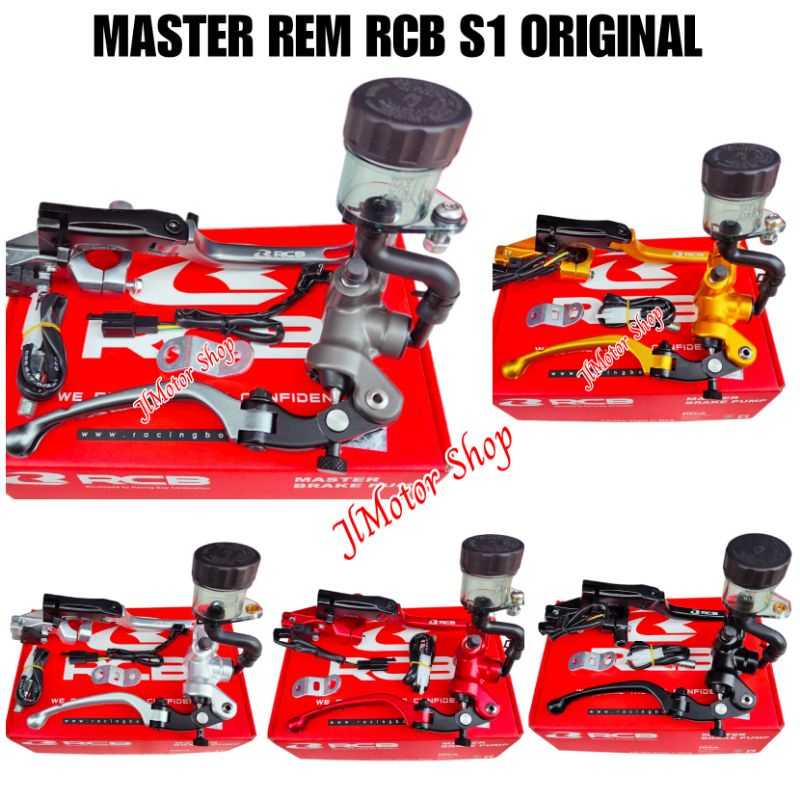 MASTER REM RCB S1 KIRI KANAN WARNA BIRU - MASTER REM KANAN RCB S1 + HANDLE KOPLING S1 RCB FORGED BRAKE PUMP