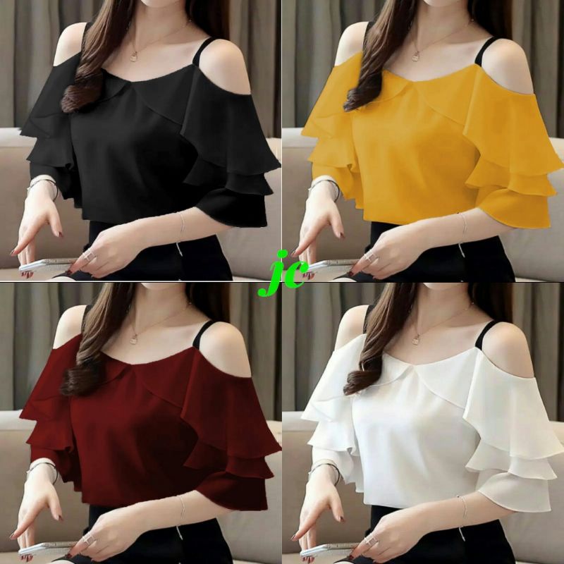 JCMC - Sabrina TOP / Atasan Wanita Korean Style / Atasan Wanita Kekinian