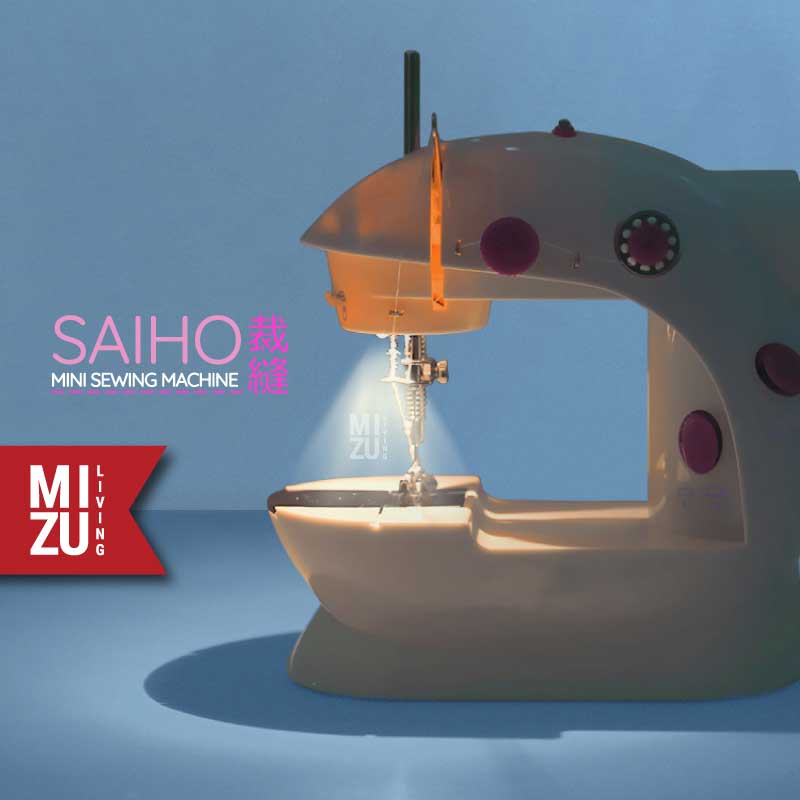 MIZU SAIHO Small Sewing Machine Mesin Jahit Kecil Portable 202A TAILORING Permak Baju Hobby DIY
