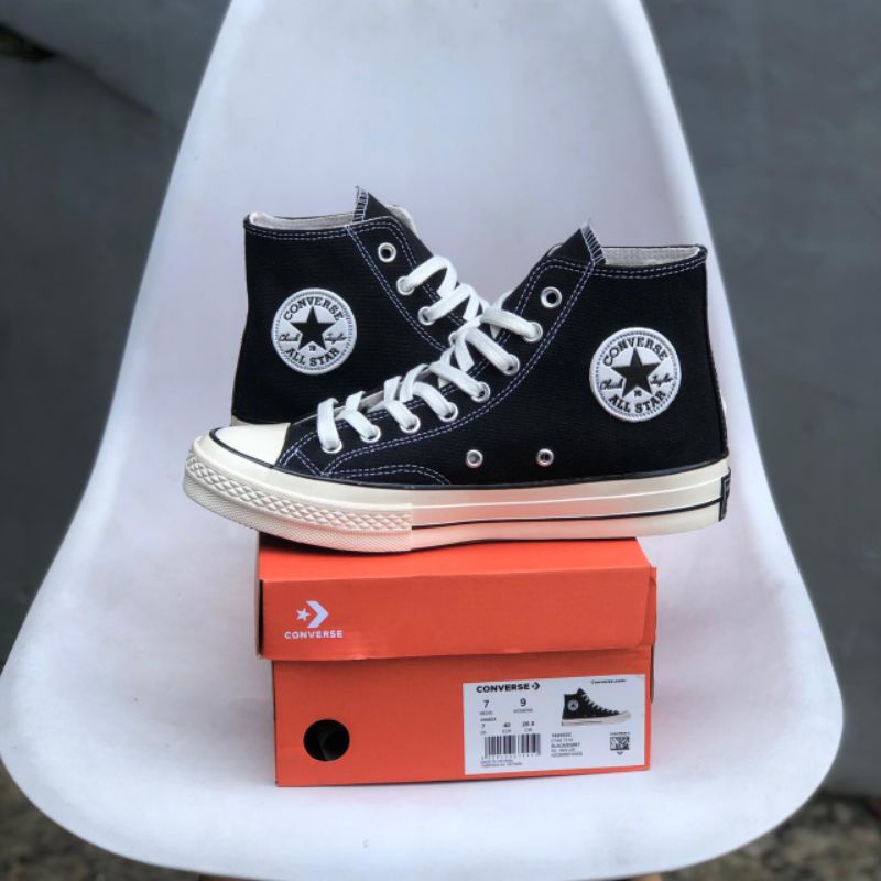 SEPATU CONVERSEE 70,S HIGH BLACKWHITE PREMIUM Allstar Hitam Putih