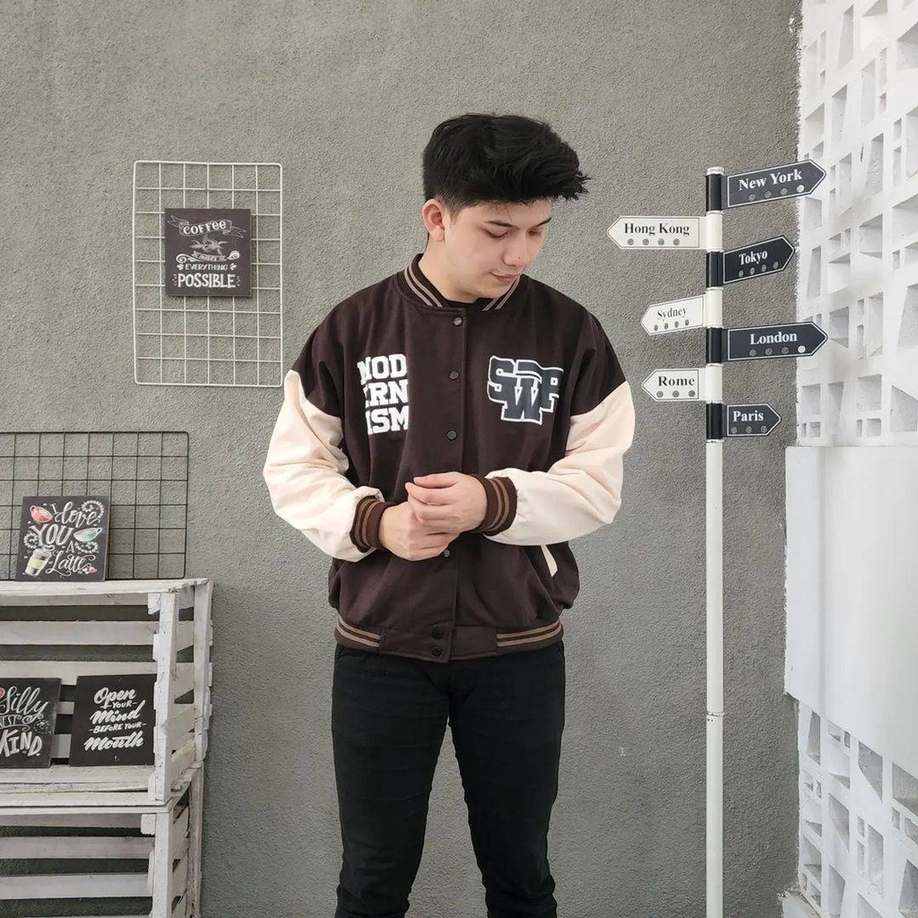 SWAP BASEBALL 2XL Sweater Jacket Varsity Baseball Oversize Big Size Atasan Pria Korean Style Kasual OOTD