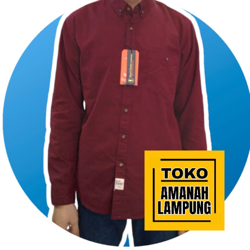 KEMEJA LENGAN PANJANG PRIA PREMIUM MERK HAWK ENEMY TEBAL DAN FASHION