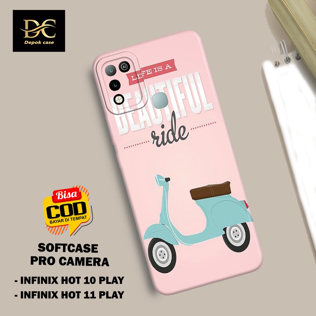 Case Infinix Hot 10 Play / Infinix Hot 11 Play Terbaru - Fhasion Case VESPA - Casing Hp Infinix Hot 