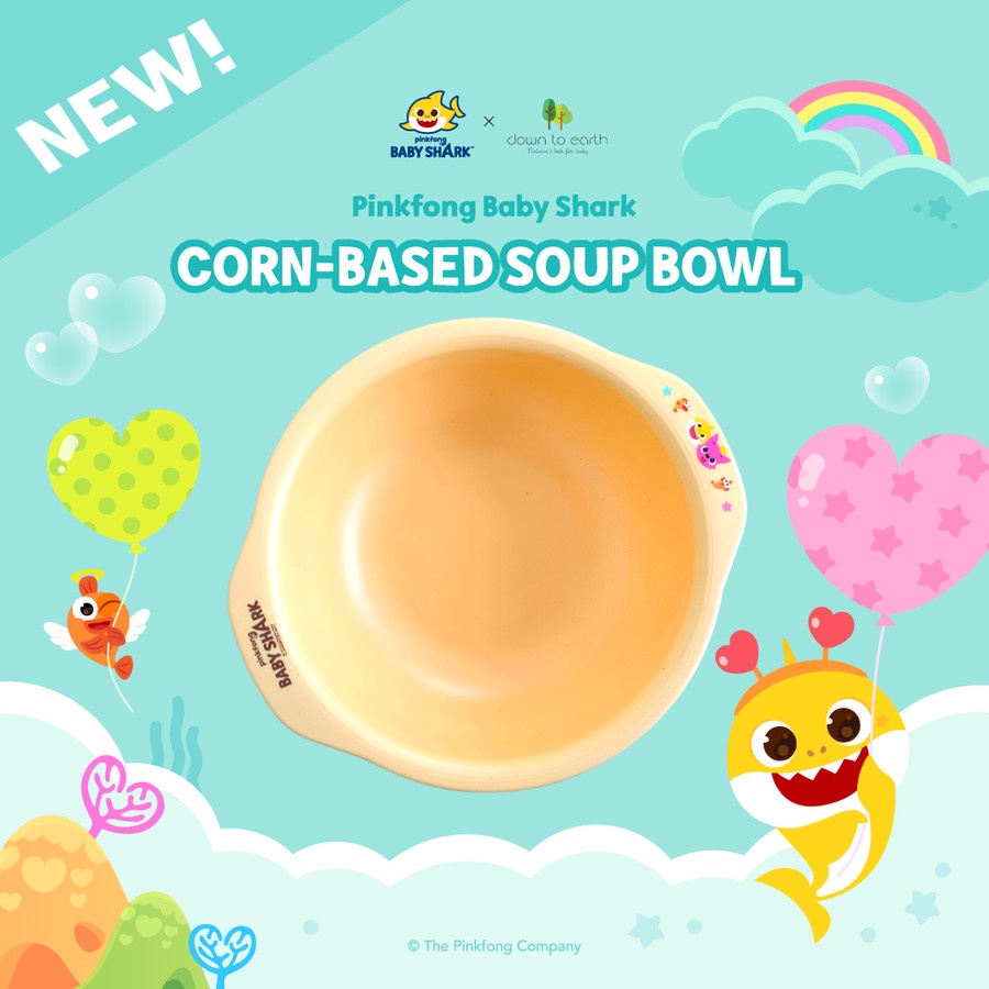 DOWN TO EARTH PINKFONG CORN BASED SOUP BOWL