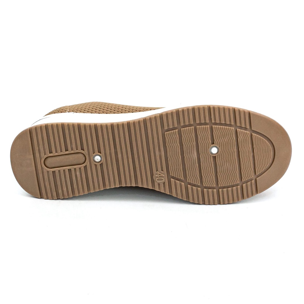Sepatu Slip On Wanita Sport Tinggi Tanpa Tali Shoes Canvas Cewek Sepatu Model Hak Tinggi TG8830