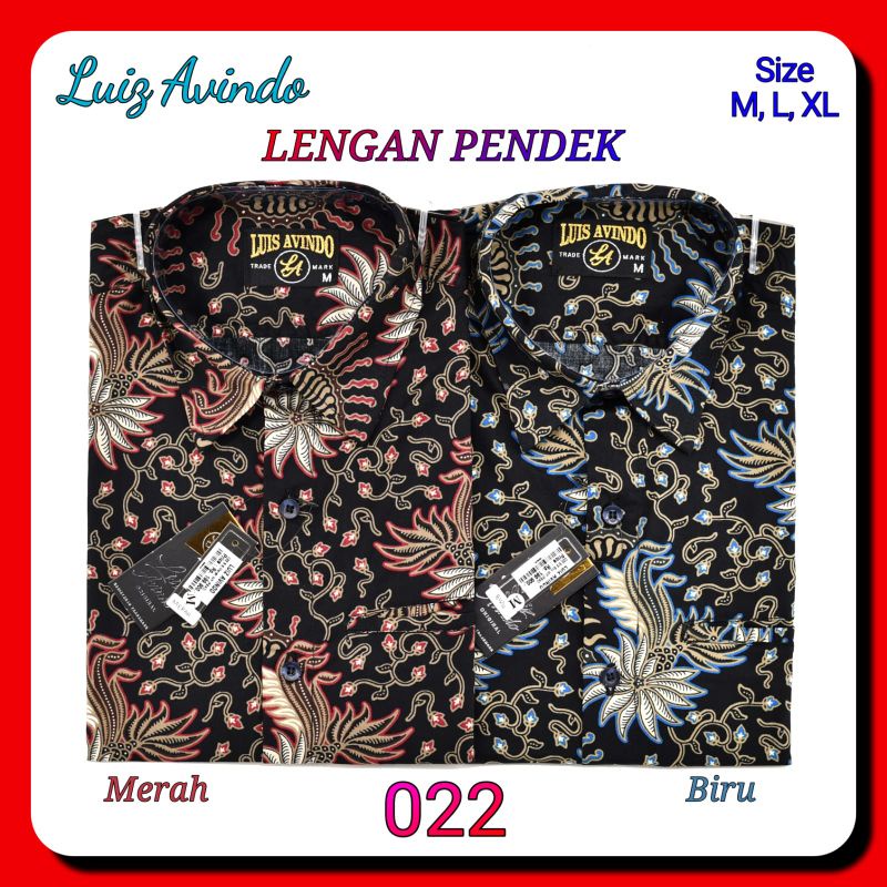 Kemeja Batik Pria Lengan Pendek Luiz Avindo 022