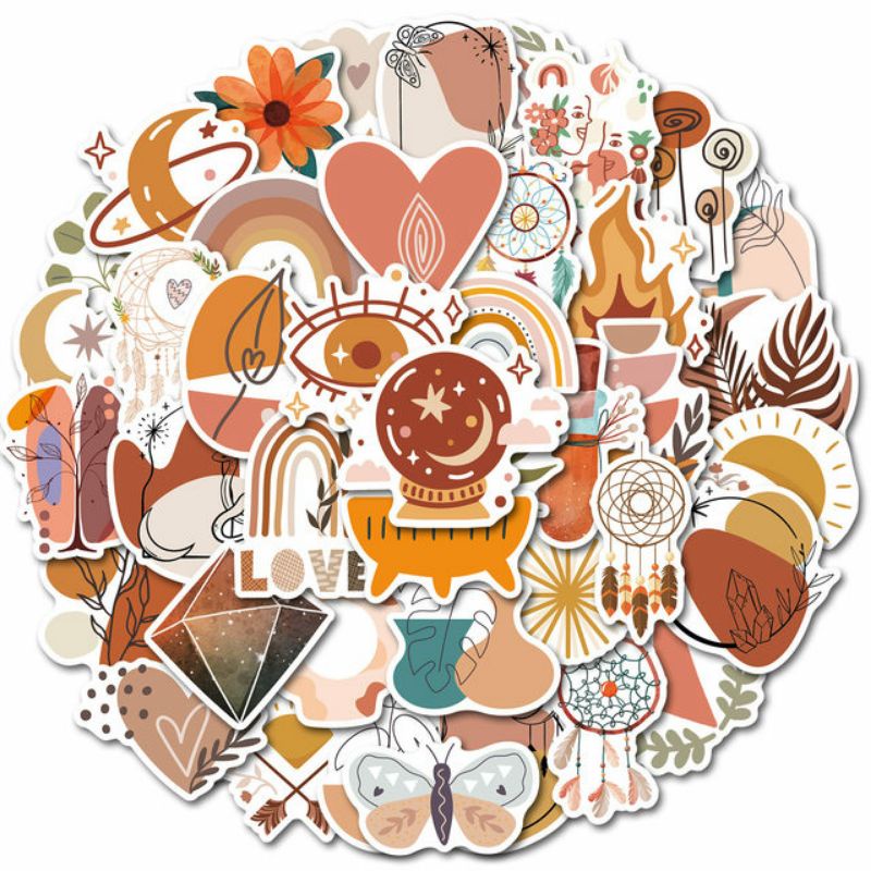 

STIKER PACK SENI DAUN BOHEMIAN STYLE 260015- STIKER AESTHETIC KEREN IMUT LAPTOP, AKSESORIS HP, MOTIF, HELM, TUMBLER, KOPER, KULKAS