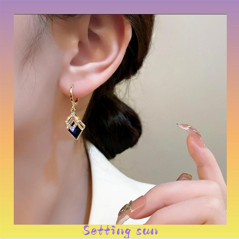 Rhombus bentuk minyak Drop anting-anting modis anting-anting High-end TN