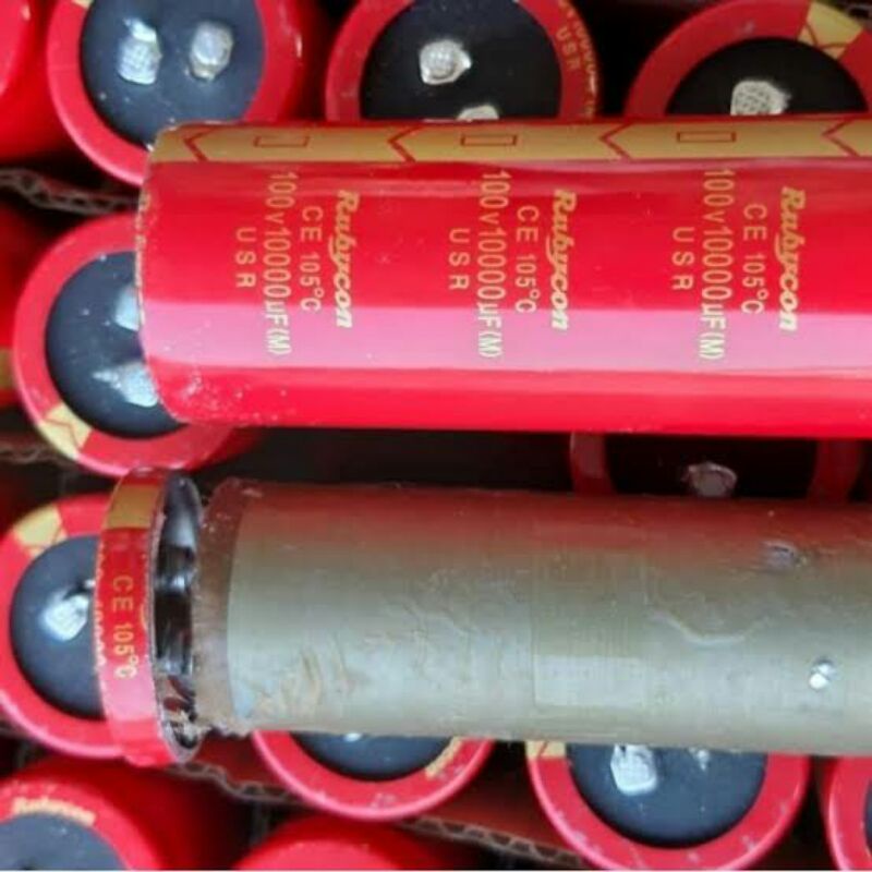 ELCO 10000uf 100volt RUBYCON MERAH original japan isi full