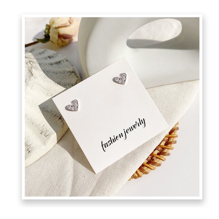 2022 Anting Tusuk Sterling silver 925 Desain Hati simple Untuk Wanita