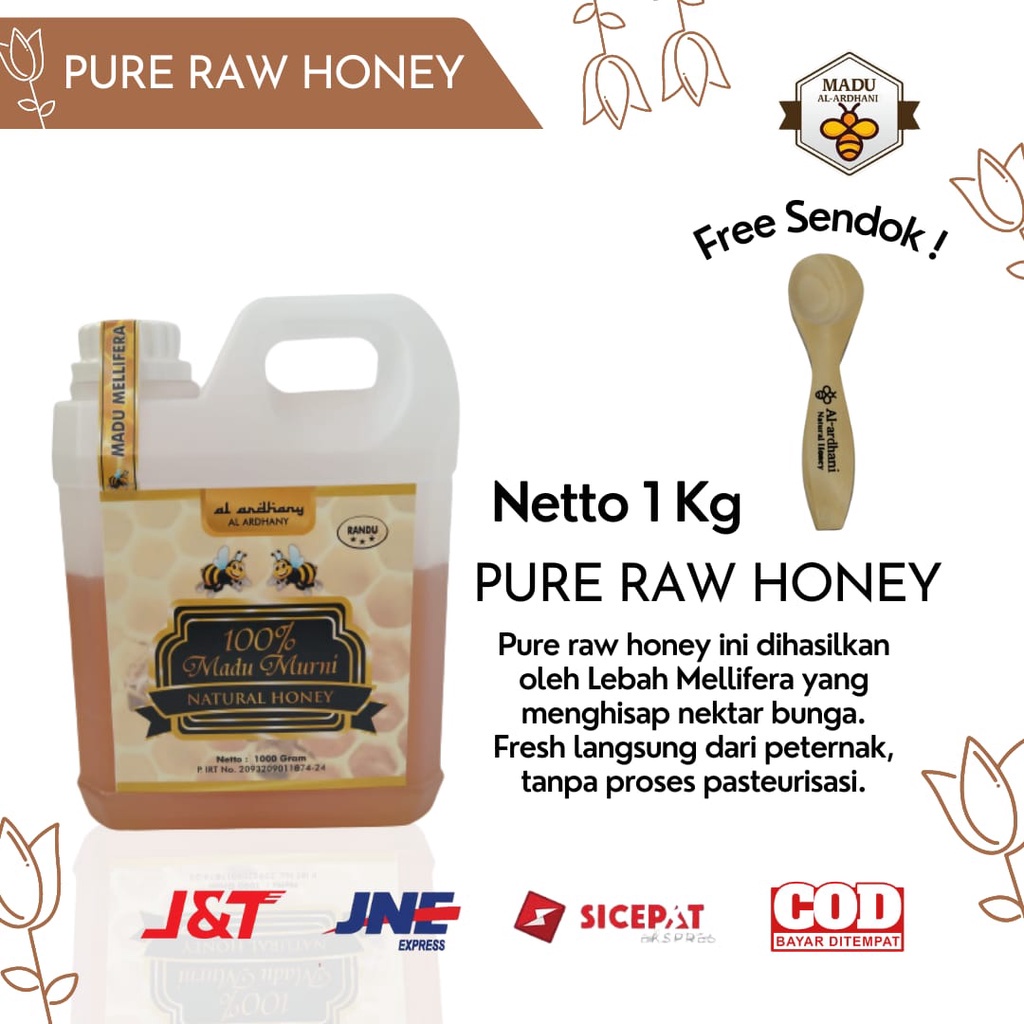 

PROMO TERBATAS Madu Murni Asli 100% ORIGINAL Tanpa Campuran Madu Al-ardhani 1 kg