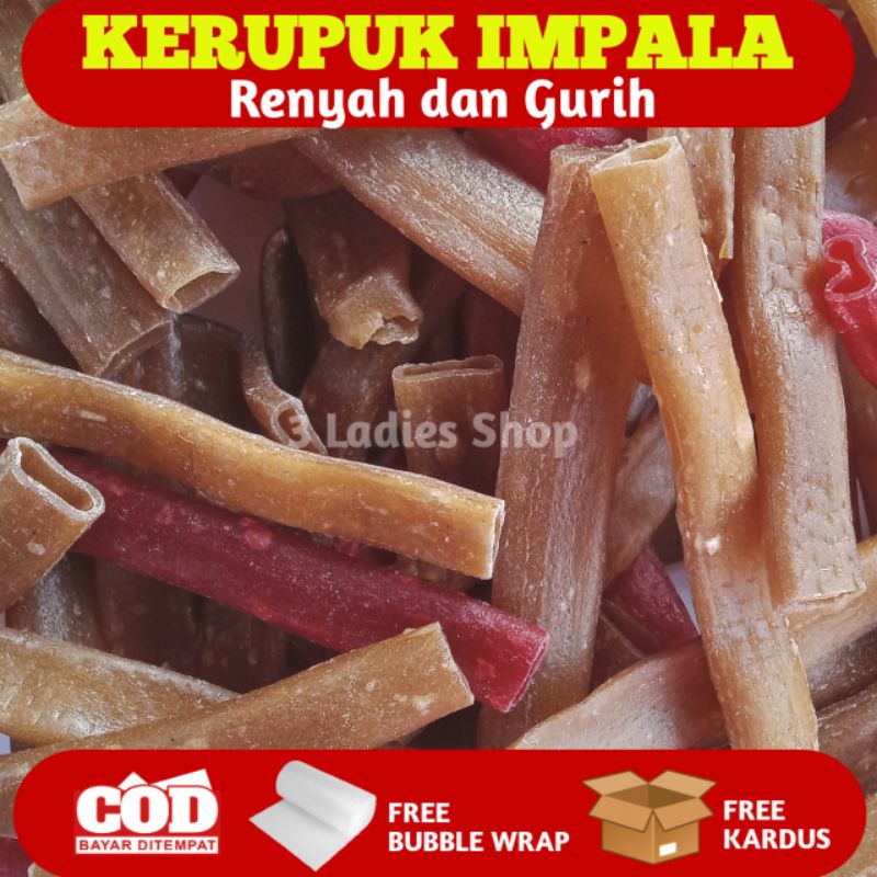 

KERUPUK IMPALA PANJANG / KERUPUK GURUNG / KERUPUK PLUMPUNG/ KERUPUK MENTAH KEMASAN 250 GRAM