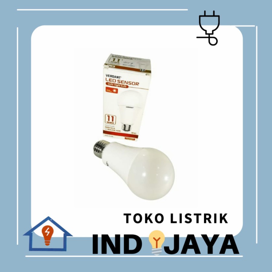 led sensor cahaya11w verdant putih