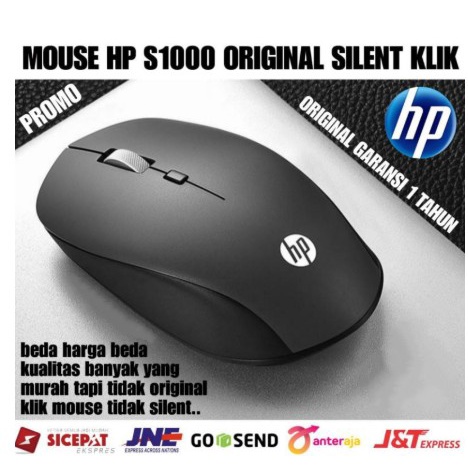 HP S1000 mouse wireless gaming silent click original 2.4G plus 1600DPI/ Wireless Mouse gaming HP sil