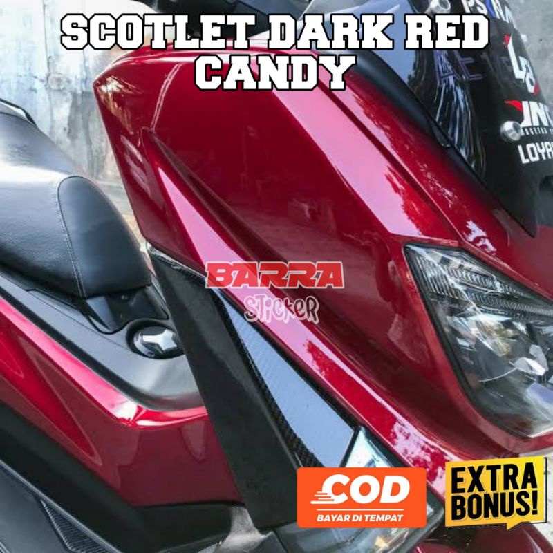 Sticker Scotlet Motor Merah Gelap Candy Scotlite Warna Dark Red Candy Metalik Merk Pro-Fix